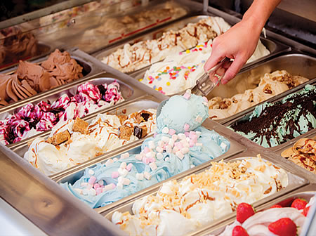 ice cream at hastings beach front